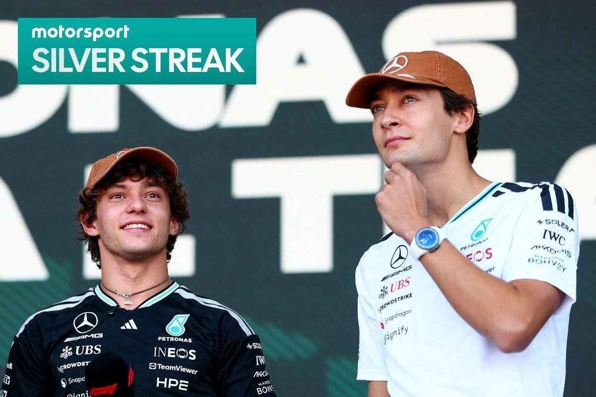 George Russell's tongue-in-cheek Kimi Antonelli F1 title threat: "Get you arrested"