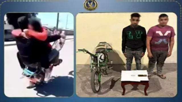 فيديو شاب يحتضن فتاة على موتوس...