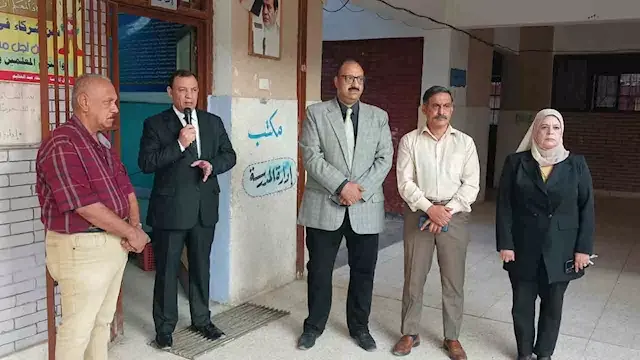 قيادات تعليم بني سويف يقفون دق...