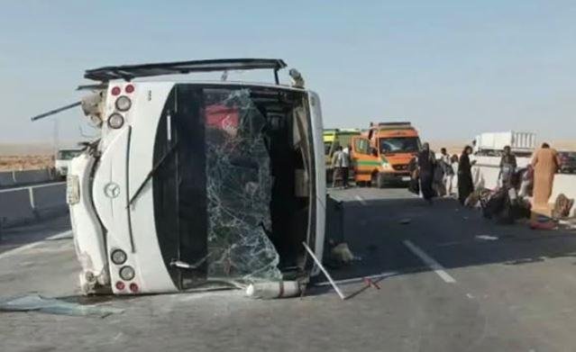 انقلاب أتوبيس مدرسة دولية بالق...