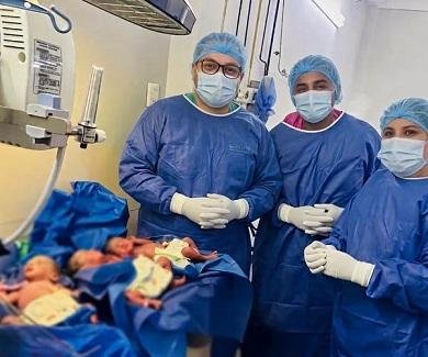 ولادة قيصرية ناجحة لـ3 توائم بمستشفى دار السلام العام
