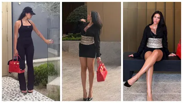 فستان أسود جريء.. جورجينا تتجو...