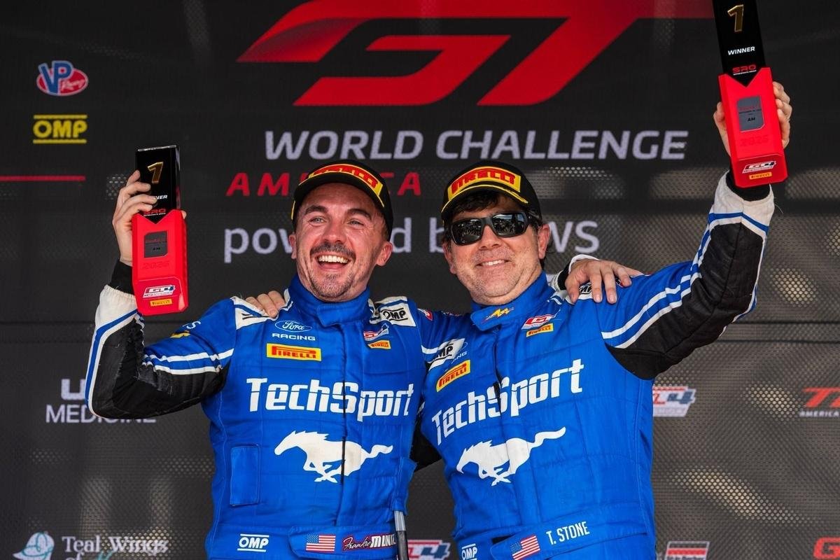 Frankie Muniz earns another GT4 America win with co-driver Tyler Stone at Barber