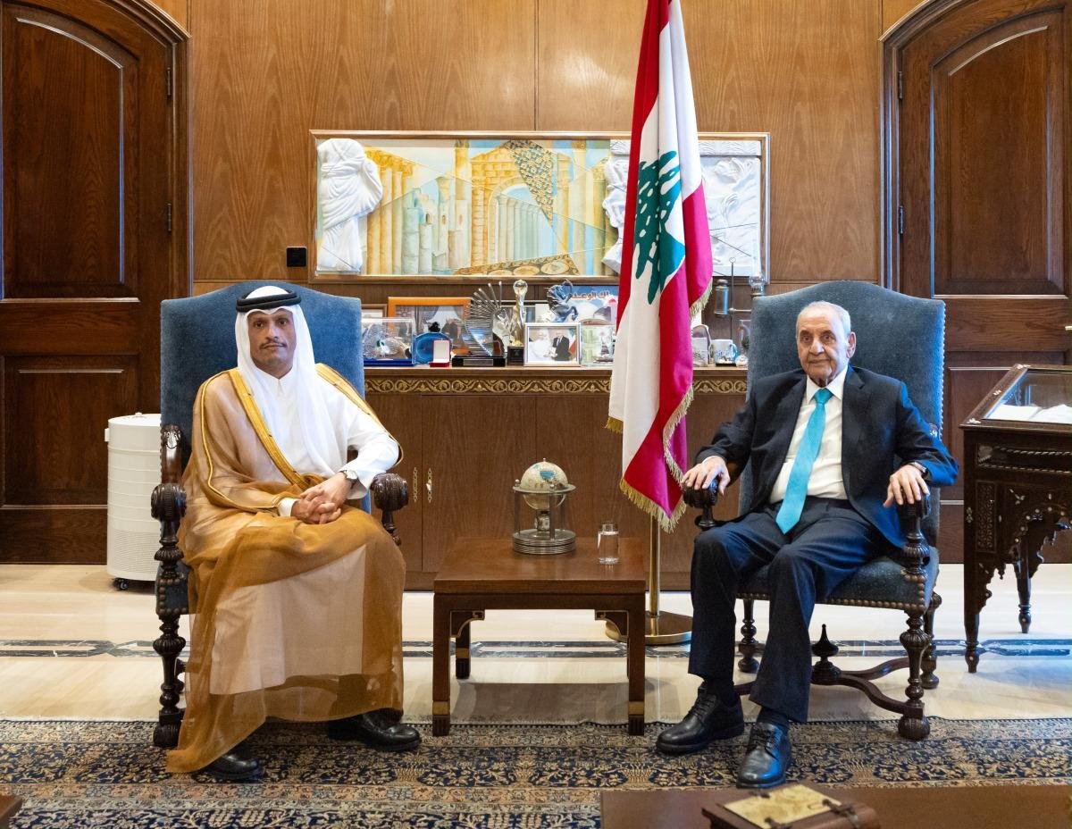 &nbsp;رئيس مجلس الوزراء وزير الخارجية يجتمع مع رئيس مجلس النواب اللبناني