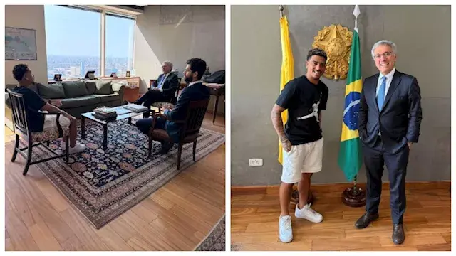 السفير البرازيلي في مصر يستقبل...