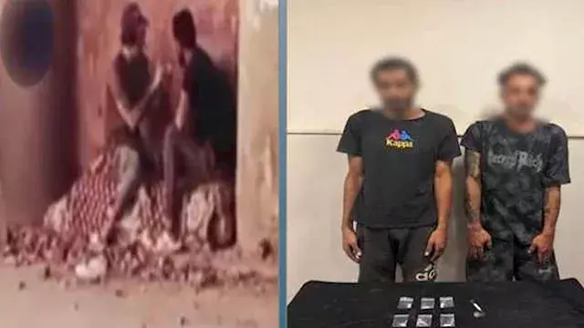 ضبط شخصين ظهرا في فيديو أثناء...