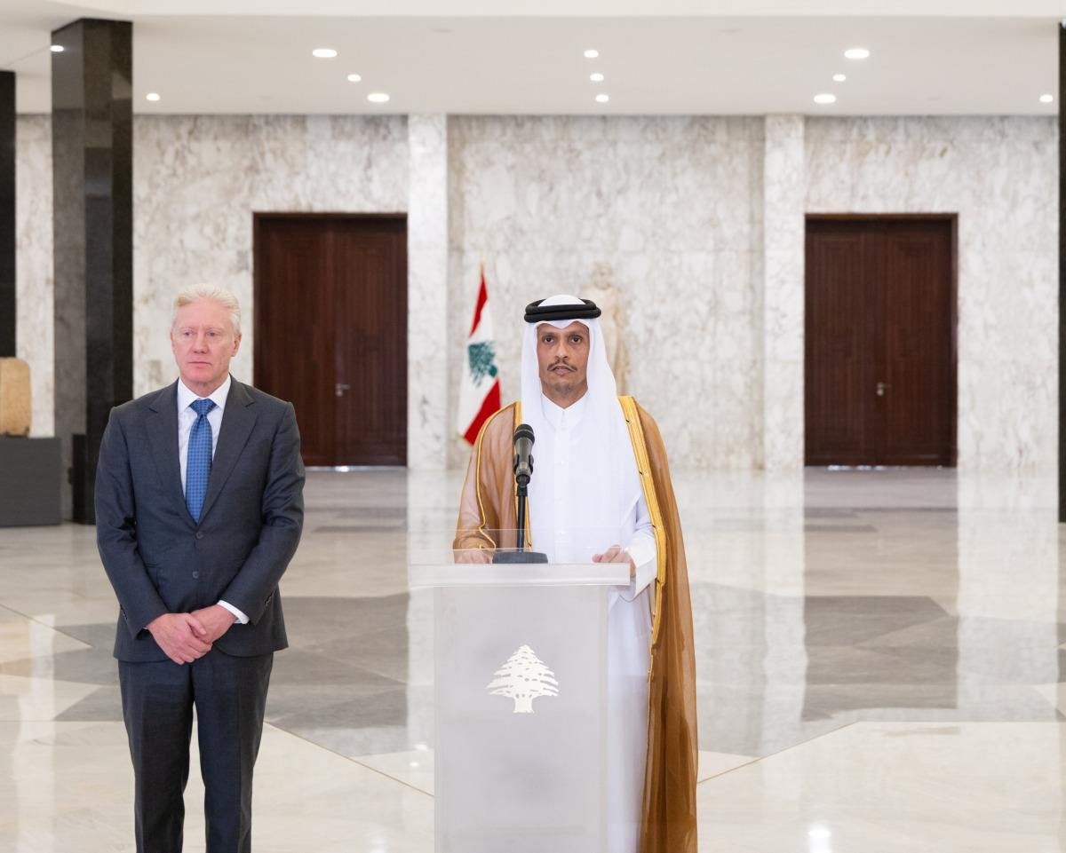 &nbsp;رئيس مجلس الوزراء وزير الخارجية: قطر تدعم لبنان في كل ما تتخذه من إجراءات تجاه تصرفات الاحتلال الإسرائيلي