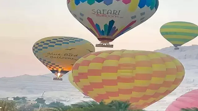 استمرار تعليق رحلات البالون الطائر في الأقصر بسبب سرعة الرياح لليوم الخامس