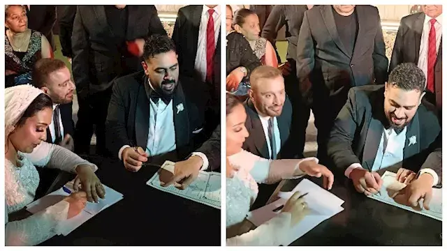 أحمد السقا يشهد على كتب كتاب أحد أبطال العتاولة