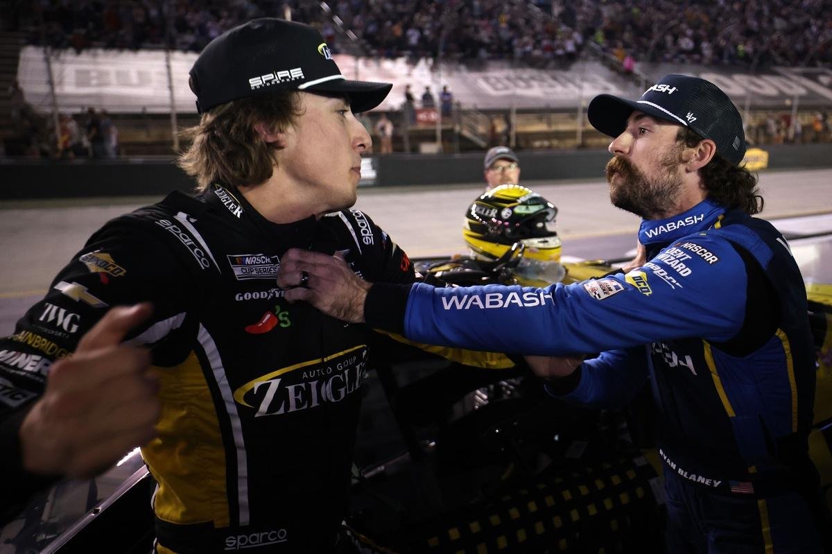 Carson Hocevar punches Ryan Blaney after late Bristol NASCAR clash