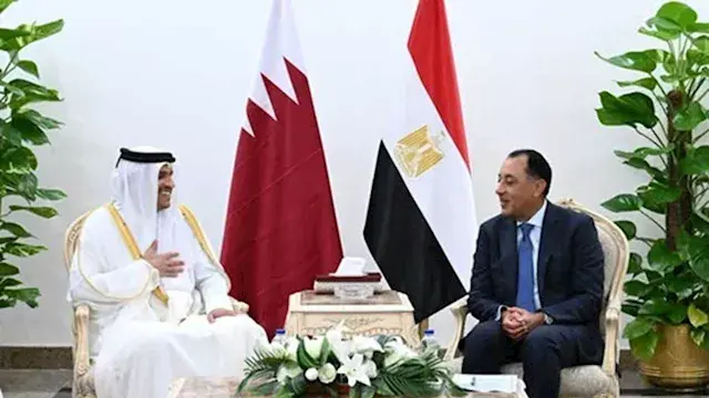 مدبولي ورئيس وزراء قطر يبحثان...