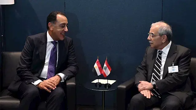 مدبولي يلتقي نظيره اللبناني في...